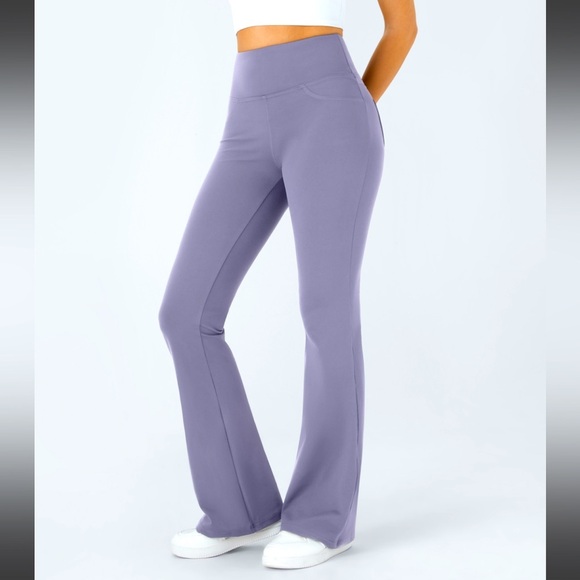HALARA Lilac Flared Leggings, wide leg - Picture 1 of 7